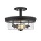 Z-Lite Bohin 2 Light Semi Flush Mount, Matte Black And Clear Seedy 464SF-MB - alternate 2